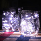 10 LEDs Solar Energy Mason Bottle Cap Pendent Lamp Outdoor Decoration Garden Light - LYDARZ