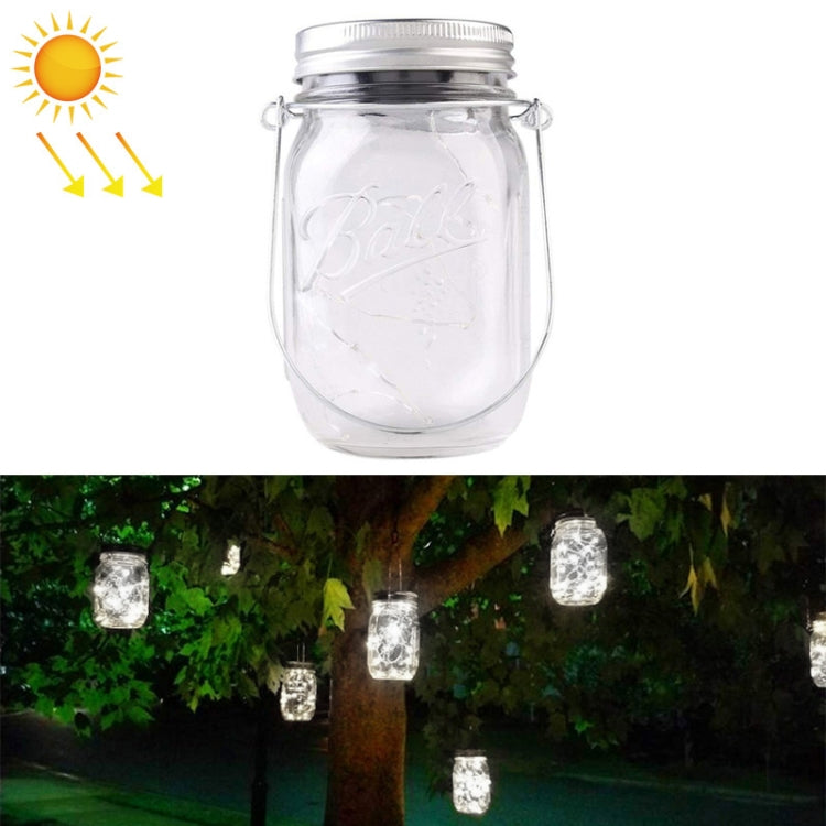 10 LEDs Solar Energy Mason Bottle Cap Pendent Lamp Outdoor Decoration Garden Light, Not Include Bottle Body, 10 LEDs White Light, 10 LEDs Warm White