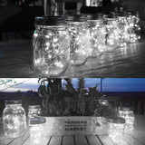 10 LEDs Solar Energy Mason Bottle Cap Pendent Lamp Outdoor Decoration Garden Light - LYDARZ
