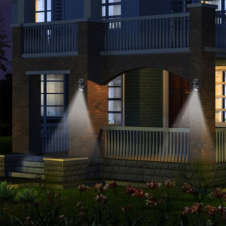 80 LM 6000-6500K Outdoor Wall Light with 5V 0.5W Solar Panel, 0.2W White Light - LYDARZ
