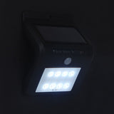 8 LEDs Solar Motion Sensor Wall Light with Solar Panel, 8 LEDs White Light