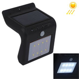 8 LEDs Solar Motion Sensor Wall Light with Solar Panel, 8 LEDs White Light