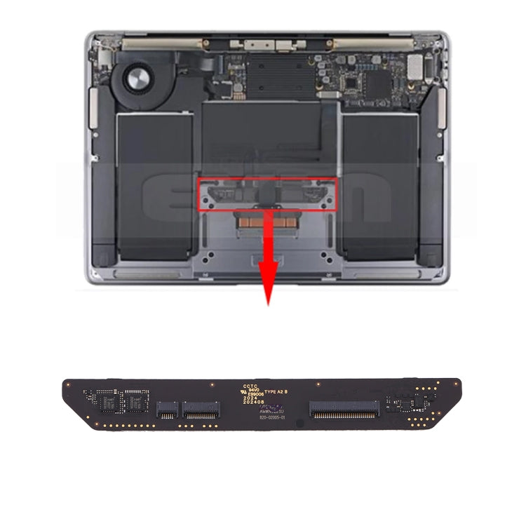 TouchPad Keyboard Connector Board for MacBook Air 13" Retina A2179 (2020) EMC3302 - Replace Your MacBook Air Keyboard with Ease