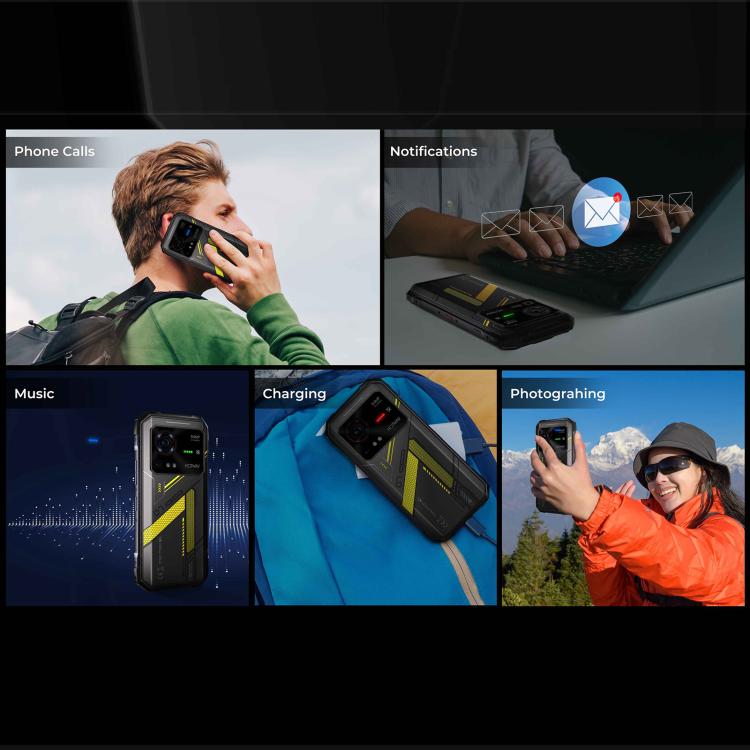 HOTWAV Hyper 7 Rugged 5G Smartphone - 8GB RAM, 256GB Storage, 10800mAh Battery, 6.6" Display, Android 14, MediaTek Dimensity 7050, OTG, NFC