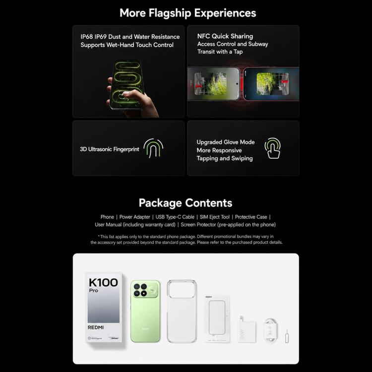 Xiaomi Redmi K100 Pro 5G | 12GB+256GB, Snapdragon 8 Elite, 6.59" Display