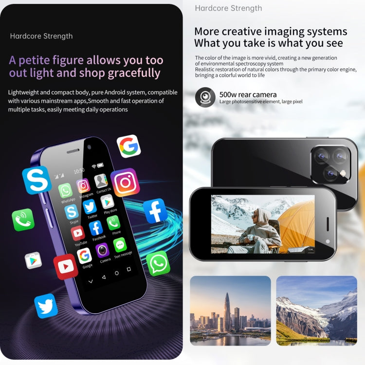 SOYES 14 Pro Face Recognition, 3.0 inch Android 9.0 MTK6739CW Quad Core up to 1.28GHz, OTG, Network: 4G, Dual SIM, Support Google Play, 3GB+64GB
