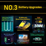 IP68/IP69K Waterproof Dustproof Shockproof, Triple Back Cameras, 15080mAh Battery, Side Fingerprint Identification, 6.7 inch Android 12 MediaTek Helio G99 MT6789V/CD Octa Core up to 2.2GHz, OTG, NFC, Network: 4G, Flashlight, Global Version with Google ...