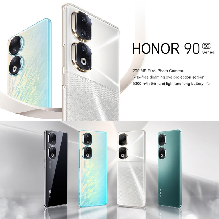 HONOR 90 5G Triple Back Cameras + Dual Front Cameras, Screen Fingerprint Identification, 6.78 inch Magic UI 7.1 Android 13 Qualcomm Snapdragon 8+ Gen 1 Octa Core up to 3.0GHz, Network: 5G, OTG, NFC, Not Support Google Play, Honor 90 Pro 5G 12GB+256GB