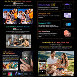 Blackview BV8200 Rugged Phone, 12GB+256GB, 6.5 inch 120Hz Main & 1.3" Secondary Display Android 14 MediaTek Helio G100