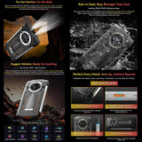 Teléfono robusto Blackview BV8200 de 12 GB + 256 GB, pantalla de 6,5 pulgadas, Android 14, red 4G, NFC 