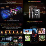 Teléfono robusto Blackview BV8200 de 12 GB + 256 GB, pantalla de 6,5 pulgadas, Android 14, red 4G, NFC 