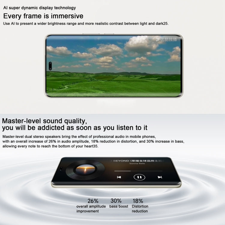 HONOR 300 Pro, 12GB+256GB, Screen Fingerprint, 6.78 inch MagicOS 9.0 / Android 15 Snapdragon 8 Gen 3 Octa Core, Network: 5G, NFC, OTG, Not Support Google Play, Honor 300 Pro, 12GB+256GB
