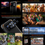 HOTWAV CYBER 13 Rugged Smartphone with IP68/IP69K, 8GB RAM, 128GB Storage, 10800mAh Battery, 6.6 Inch Android 14.0 Unisoc