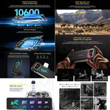 Teléfono robusto Ulefone Armor 27 4G, 12 GB + 256 GB, visión nocturna, 10600 mAh, pantalla de 6,78 pulgadas, Android 14, MediaTek Helio G99