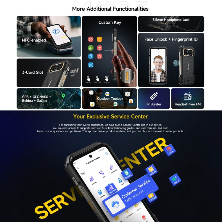 Teléfono robusto Ulefone Armor 27 4G, 12 GB + 256 GB, visión nocturna, 10600 mAh, pantalla de 6,78 pulgadas, Android 14, MediaTek Helio G99
