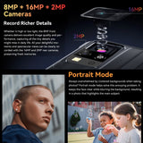 Smartphone Blackview BV4800 Pro: 4 GB de RAM, 128 GB de almacenamiento, IP68/IP69K, MIL-STD-810H, pantalla de 6,56", Android 14, Unisoc T606 de ocho núcleos, red 4G, compatible con OTG