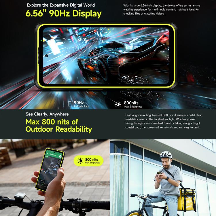 Ulefone Armor X31 Rugged Phone - 6GB RAM, 128GB Storage, Night Vision, IP68/IP69K, 6.56" Display, Android 14, MediaTek Helio G91, 4G, NFC, OTG