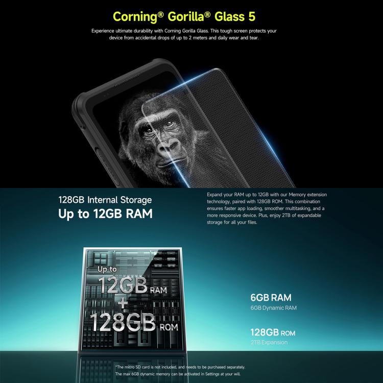 Ulefone Armor X31 Rugged Phone - 6GB RAM, 128GB Storage, Night Vision, IP68/IP69K, 6.56" Display, Android 14, MediaTek Helio G91, 4G, NFC, OTG