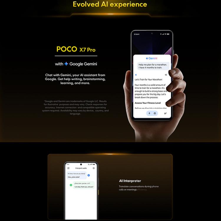 Xiaomi POCO X7 Pro 5G con 12 GB de RAM, 512 GB de almacenamiento, lector de huellas en pantalla, pantalla de 6,67 pulgadas, MediaTek Dimensity 8400-Ultra, NFC, red 5G