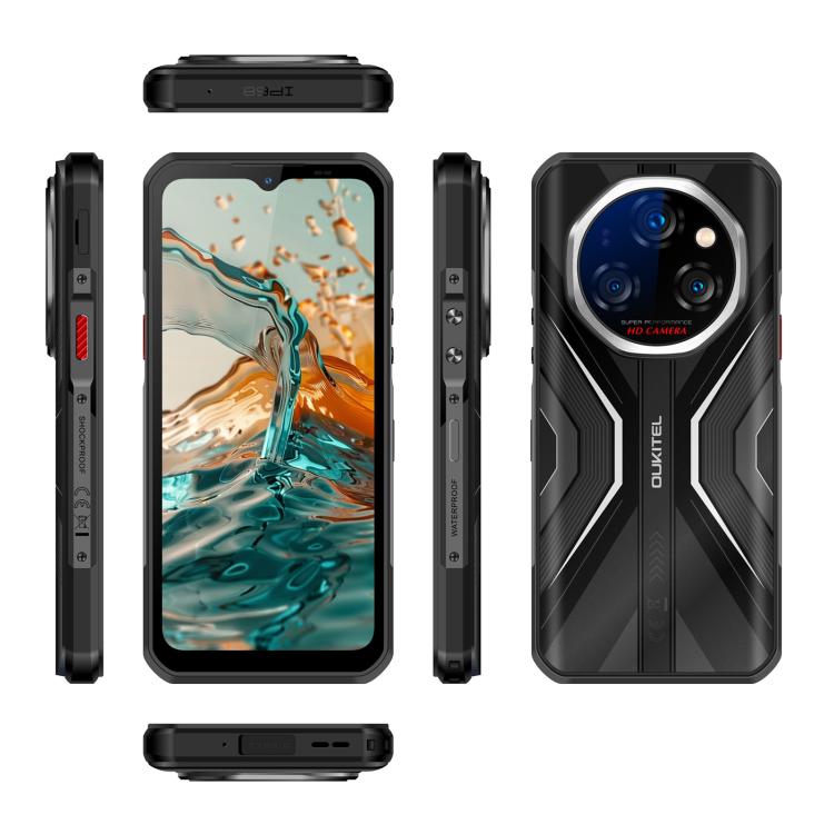 Oukitel WP55 Pro 5G Rugged Phone, 16GB+512GB, 108MP Camera, Fingerprint Identification, 6.6 inch Android 15 MediaTek Dimensity 7025