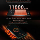 Teléfono robusto Oukitel WP55 Pro 5G, 16 GB + 512 GB, cámara de 108 MP, reconocimiento de huellas dactilares, pantalla de 6,6 pulgadas, Android 15, MediaTek Dimensity 7025 