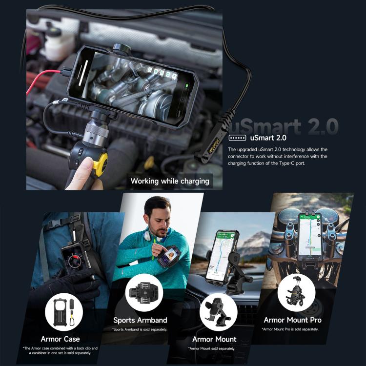 Teléfono Ulefone Armor 28 Pro - 16 GB + 512 GB, visión nocturna, batería de 10600 mAh, pantalla de 6,67 pulgadas, Android 15, red 5G, MediaTek Dimensity 7300