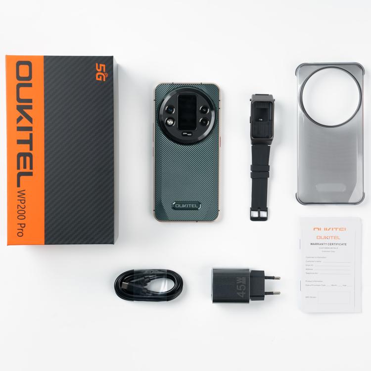Teléfono robusto Oukitel WP200 Pro 5G: 24 GB de RAM, 1 TB de almacenamiento, pantalla de 6,7", Android 15.0, MTK Dimensity 8200, NFC, OTG 