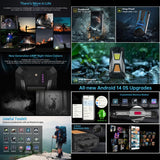 Teléfono robusto Unihertz Tank 3S con proyector de visión nocturna, 12 GB + 256 GB, pantalla de 6,79 pulgadas, Android 14, red 5G, procesador Dimensity 8200 de ocho núcleos