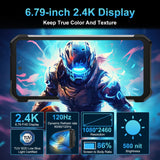 Teléfono robusto Unihertz Tank 2 Pro con proyector de visión nocturna, 12 GB + 256 GB, pantalla de 6,79 pulgadas, Android 14 MTK6789 Octa Core, red 4G