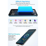 Blackview COLOR 6 Smartphone - 8GB RAM, 128GB Storage, 6.67" Display, Fingerprint & Face ID, MediaTek Helio G81, 4G Network