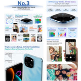 Blackview COLOR 6 Smartphone - 8GB RAM, 256GB Storage, Fingerprint & Face ID, 6.67" Android 15, MediaTek Helio G81, 4G Network