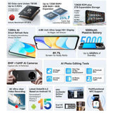 Blackview SHARK 6 5G, 4GB+128GB, 6.88 inch, 120Hz Display, Android 15 Unisoc UMS9620 T8100