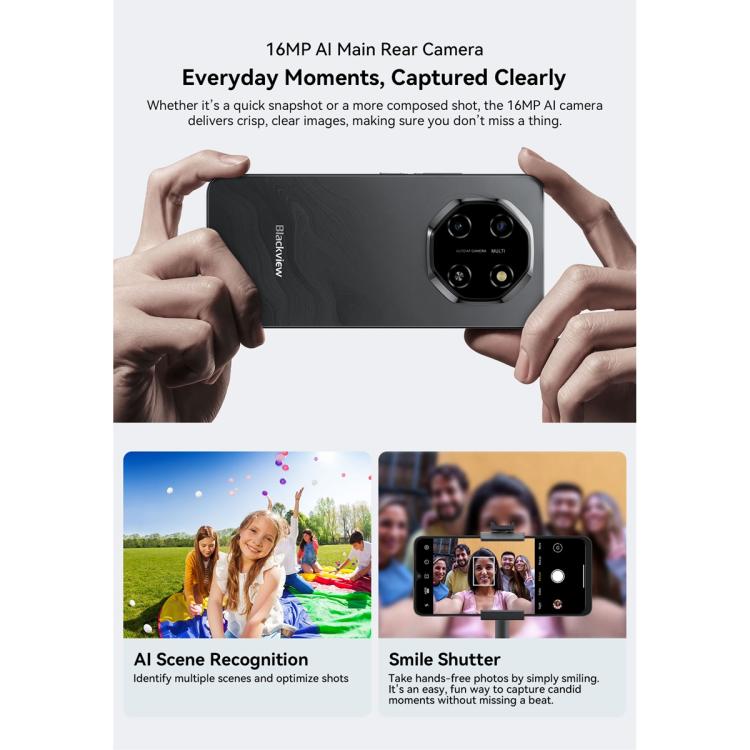 Blackview SHARK 6 5G, 8GB+128GB, 6.88 inch, 120Hz Display, Android 15, Unisoc UMS9620 T8100