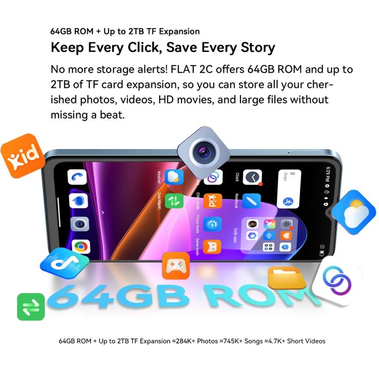 Blackview Oscal FLAT 2C 4G, 2GB+64GB, 6.56 inch Android 14 Unisoc SC9863A T603 Octa Core