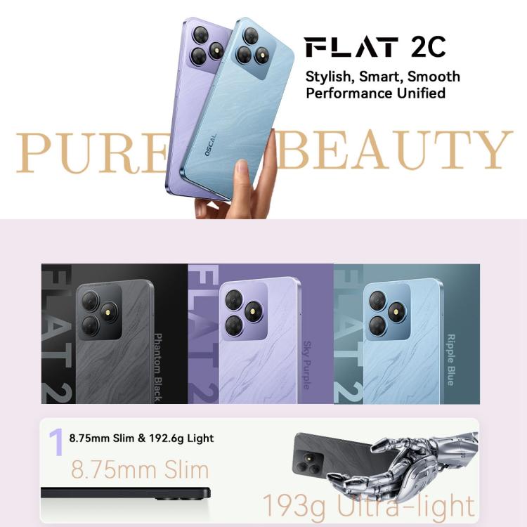 Blackview Oscal FLAT 2C 4G, 2GB+64GB, 6.56 inch Android 14 Unisoc SC9863A T603 Octa Core