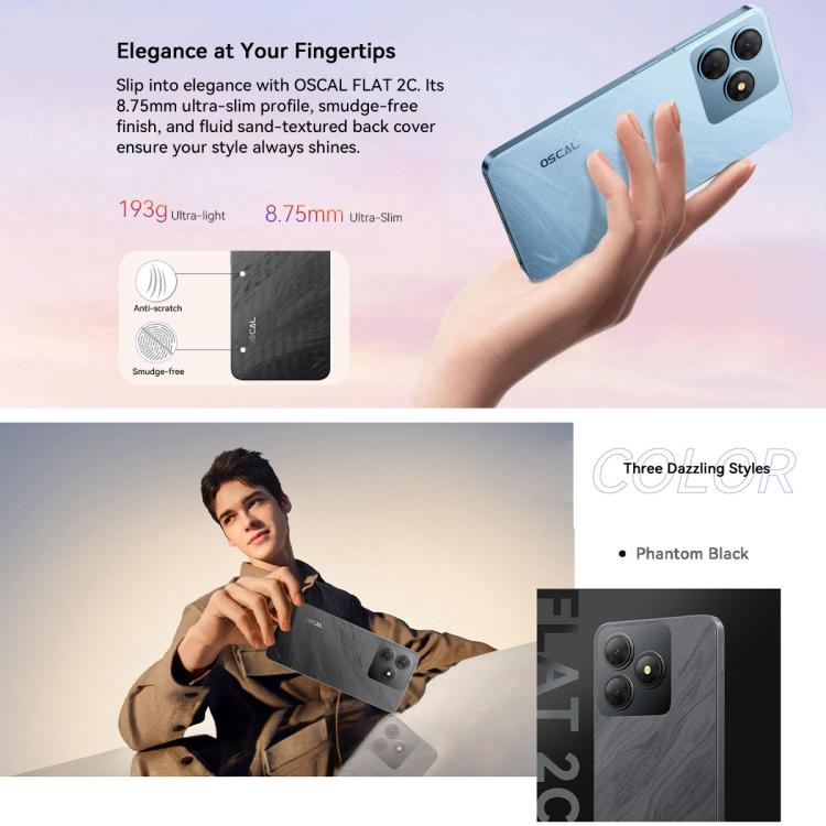 Blackview Oscal FLAT 2C 4G, 2GB+64GB, 6.56 inch Android 14 Unisoc SC9863A T603 Octa Core