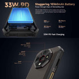 Ulefone Armor X16 Pro 5GB, 16GB+256GB, Night Vision, IP68/IP69K Rugged Phone, 6.56 inch Android 15 MediaTek Dimensity 6300