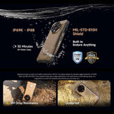 Ulefone Armor X16 Pro 5GB, 16GB+256GB, Night Vision, IP68/IP69K Rugged Phone, 6.56 inch Android 15 MediaTek Dimensity 6300