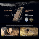 Ulefone Armor X16 Pro 5GB, 8GB + 256GB, Visión Nocturna, Teléfono Resistente IP68/IP69K, 6.56 pulgadas, Android 15, MediaTek Dimensity 6300