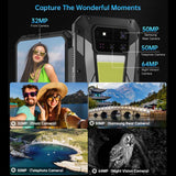 Unihertz Tank 4 Pro Projector Rugged Phone, 16GB+512GB, Night Vision, 6.73 inch Android 13 Dimensity 8300 Octa Core, Network: 5G, NFC, 16GB+512GB