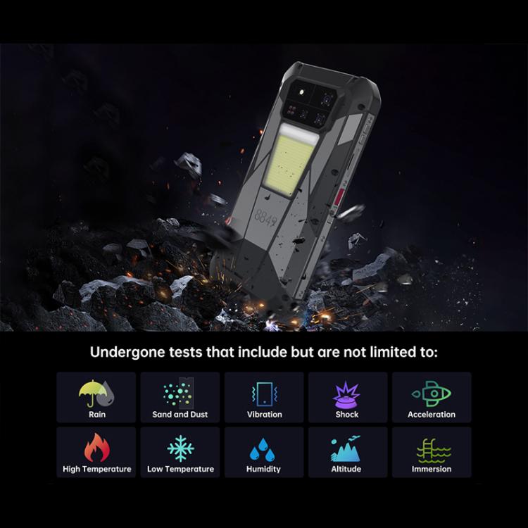 Teléfono robusto Unihertz Tank 4 Pro con proyector, 16 GB + 512 GB, visión nocturna, pantalla de 6,73 pulgadas, Android 13, 5G, NFC 