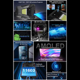 Teléfono robusto Unihertz Tank 4 Pro con proyector, 16 GB + 512 GB, visión nocturna, pantalla de 6,73 pulgadas, Android 13, 5G, NFC 