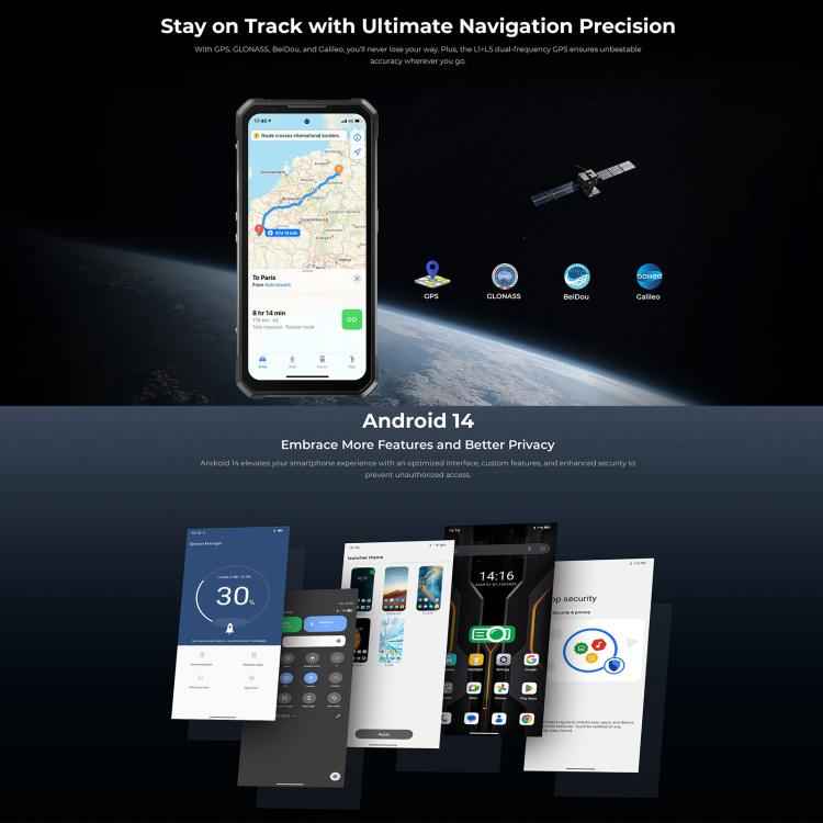 Oukitel WP100 Laser Rangefinder Rugged Phone, 12GB+512GB, 200MP Camera, 6.8 inch Android 14 MediaTek Dimensity 7300