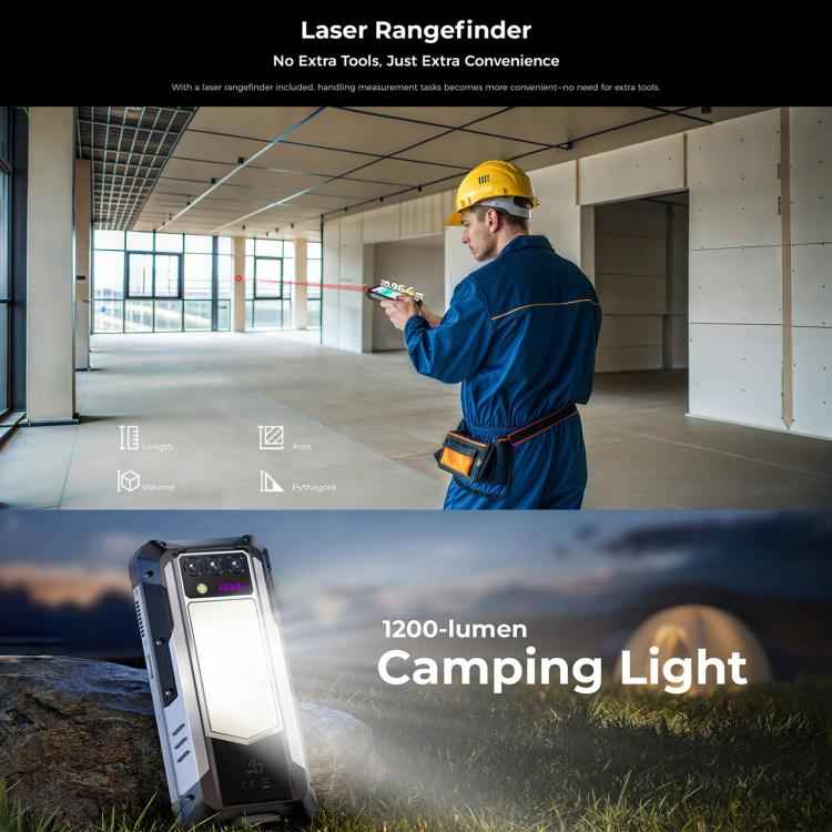 Oukitel WP100 Laser Rangefinder Rugged Phone, 12GB+512GB, 200MP Camera, 6.8 inch Android 14 MediaTek Dimensity 7300