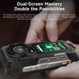 Teléfono robusto Ulefone Armor 33 Pro con 16 GB + 512 GB, visión nocturna, 5G, pantalla dual, Android 14, MediaTek Dimensity 7300X