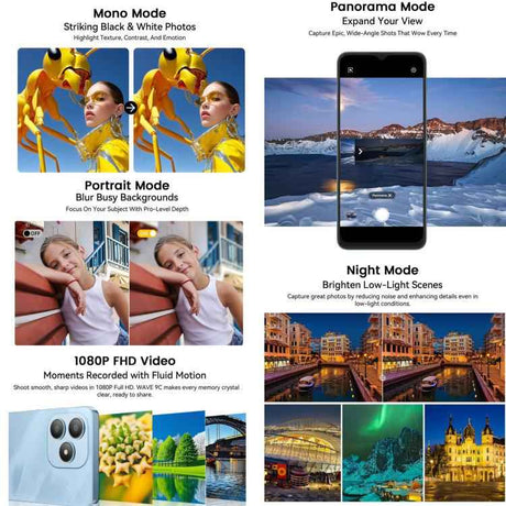 Blackview WAVE 9C, 4GB+128GB, 6.56 inch Android 15 Unisoc T603 SC9863A Octa Core