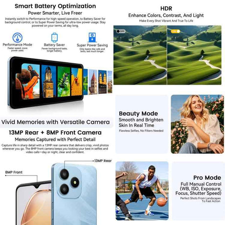 Blackview WAVE 9C, 4GB+64GB, 6.56 inch Android 15 Unisoc T603 SC9863A Octa Core