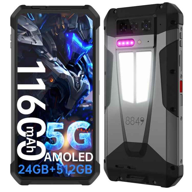 Unihertz 8849 Tank 4 5G Rugged Phone, 12GB+512GB,11,600 mAh battery, 6.78 inch Android 14 Dimensity 7300 Octa Core
