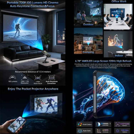 Unihertz 8849 Tank 4 5G Rugged Phone, 12GB+512GB,11,600 mAh battery, 6.78 inch Android 14 Dimensity 7300 Octa Core