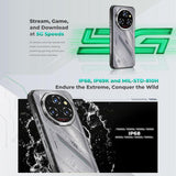 Oukitel WP62 Rugged Phone, 12GB+512GB, 108MP Camera, Fingerprint Identification, 6.6 inch Android 15 MediaTek Dimensity 7025 Octa Core, NFC, OTG, Network: 5G, 12GB+512GB